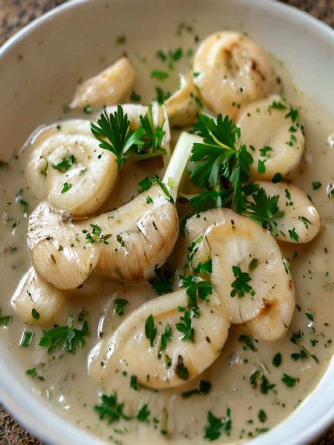 Creamy Mushroom and Leek Soup
