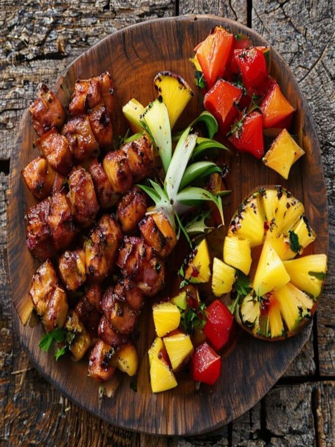 Peruvian Anticuchos with Grilled Pineapple Salsa