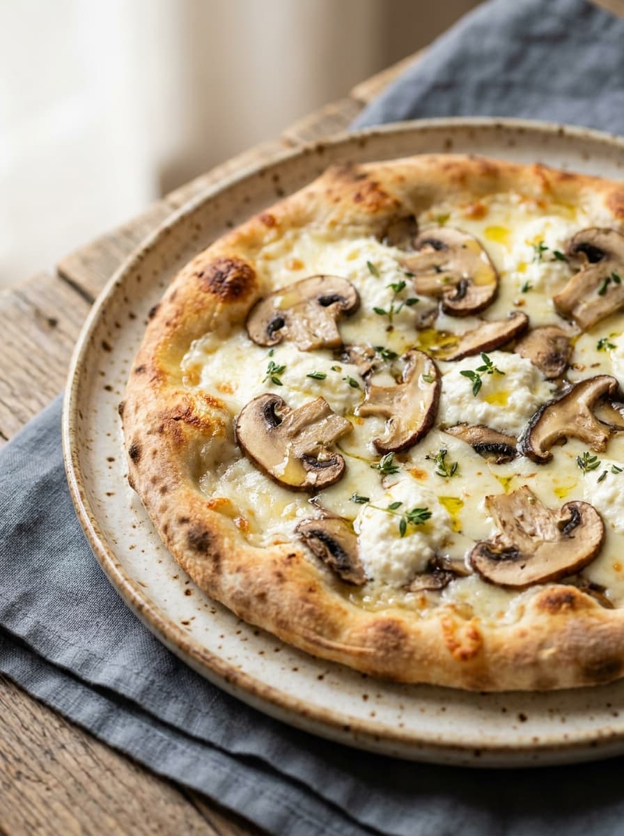 White Mushroom Pizza